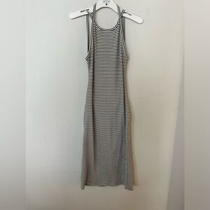 Open Back striped body con dress